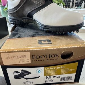 FootJoy Men's Contour Series Golf Shoes - Black and White